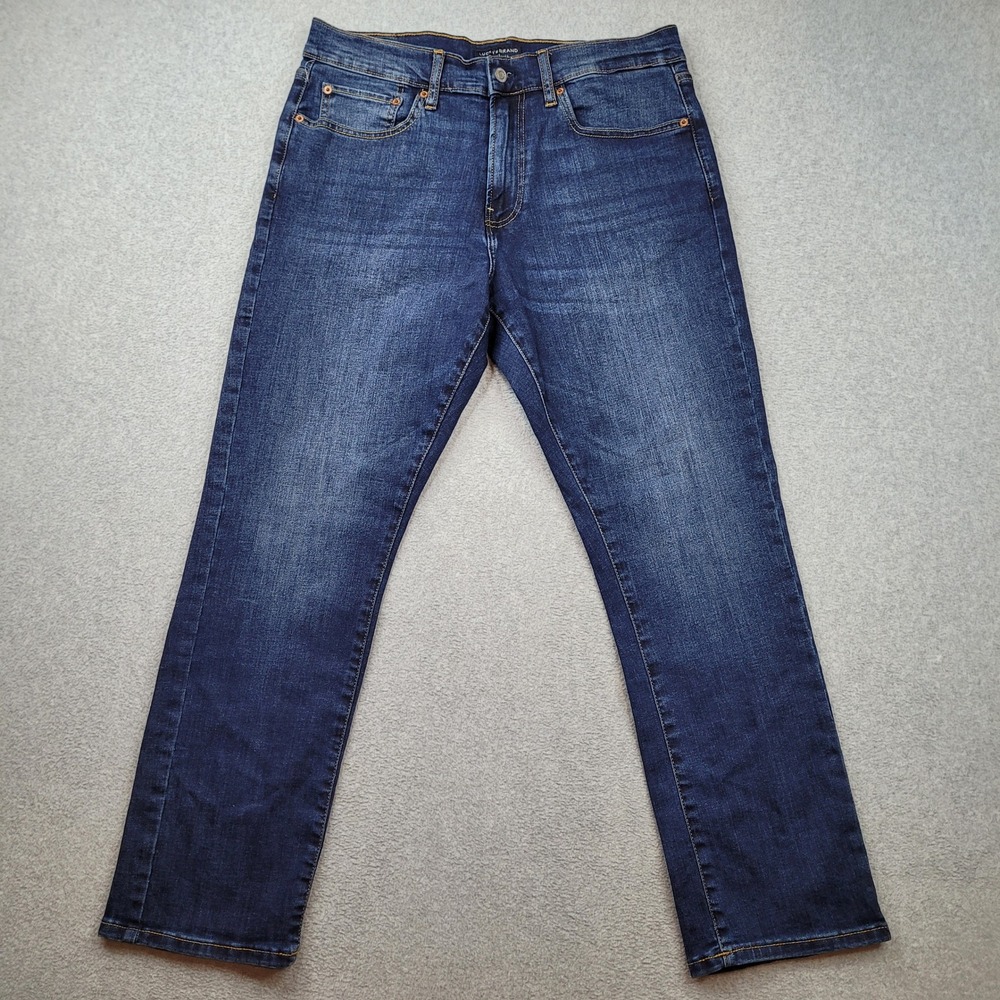 Lucky Brand 410 Athletic Straight Mens 32x29 Blue Jeans Stretch Denim